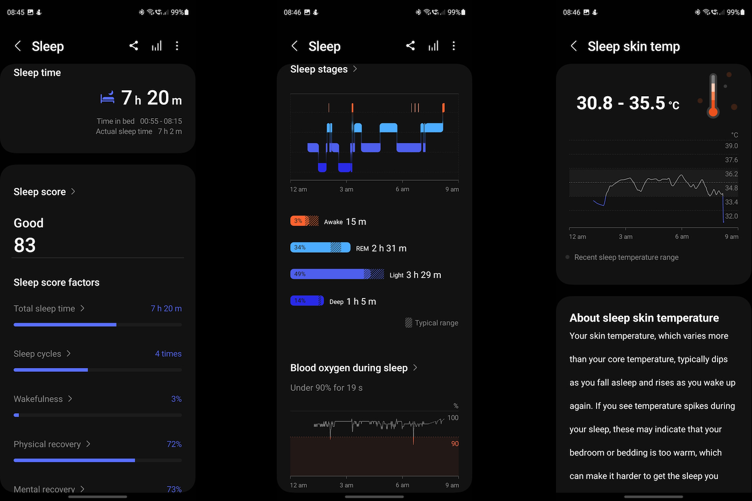 Galaxy watch 3 sleep tracking online app