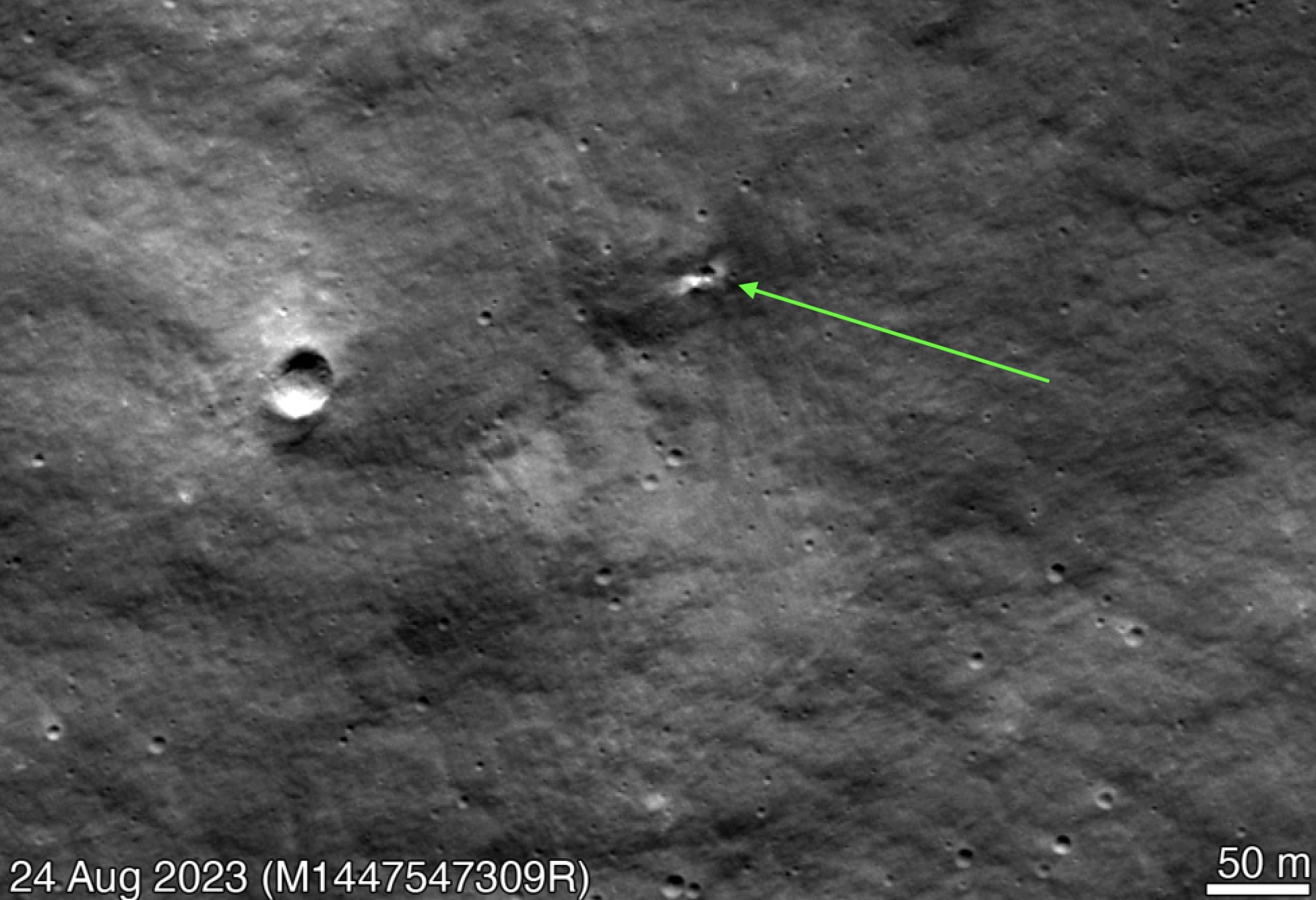 O provável local de impacto da espaçonave Luna-25.