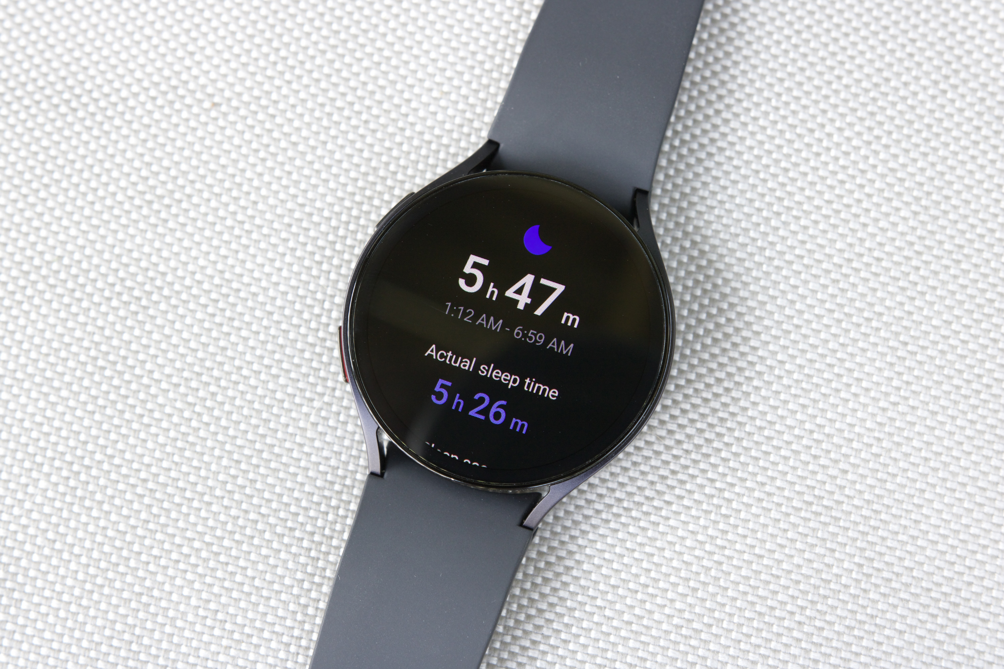 Detalles del seguimiento del sueño en el Samsung Galaxy Watch 6.