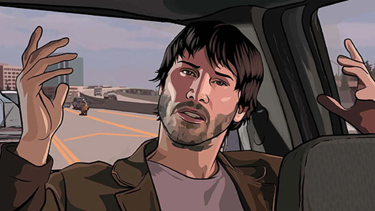 Keanu Reeves in „A Scanner Darkly“.