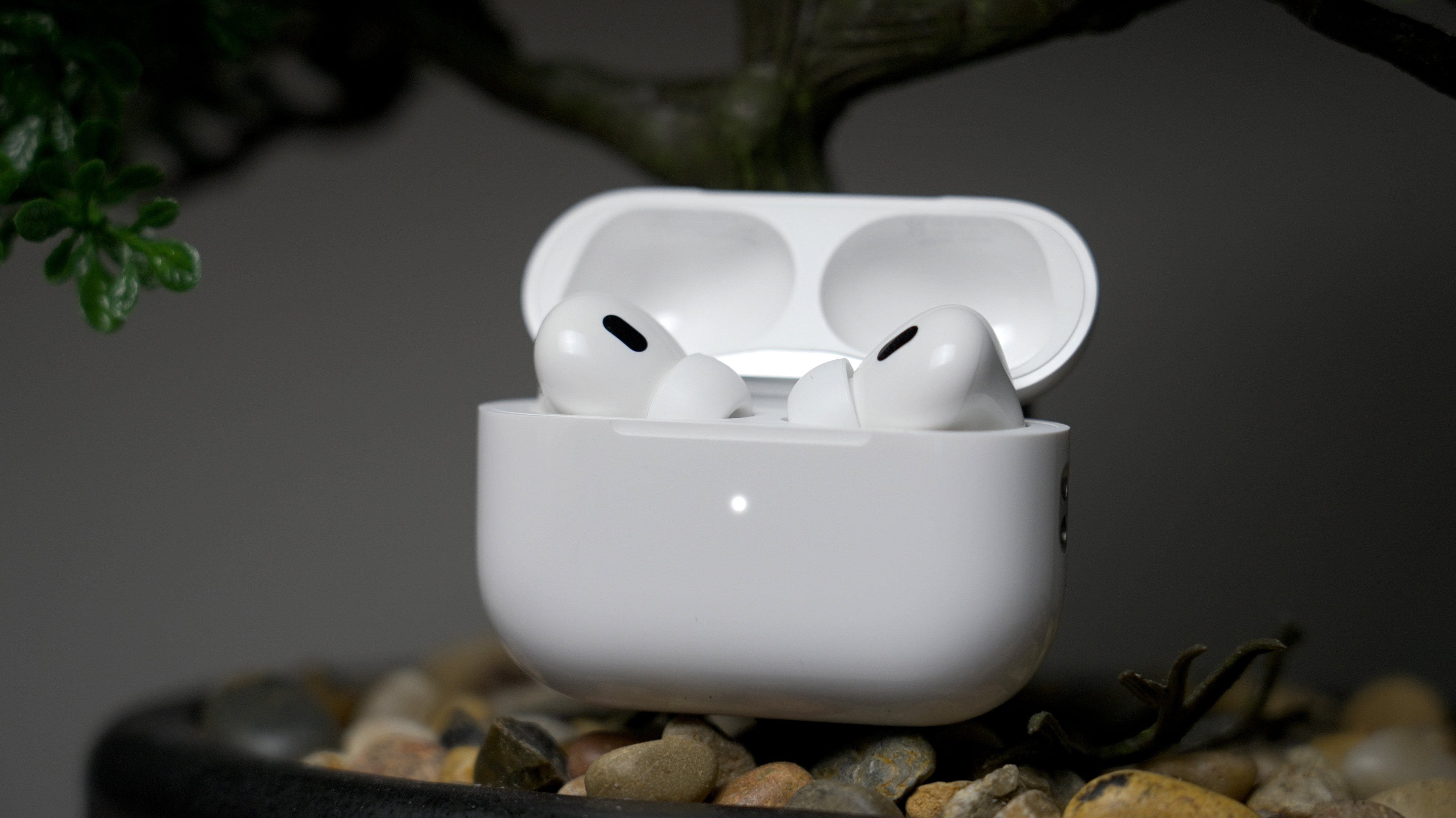 Apple AirPods Pro 2 в чехле с USB-C и MagSafe.