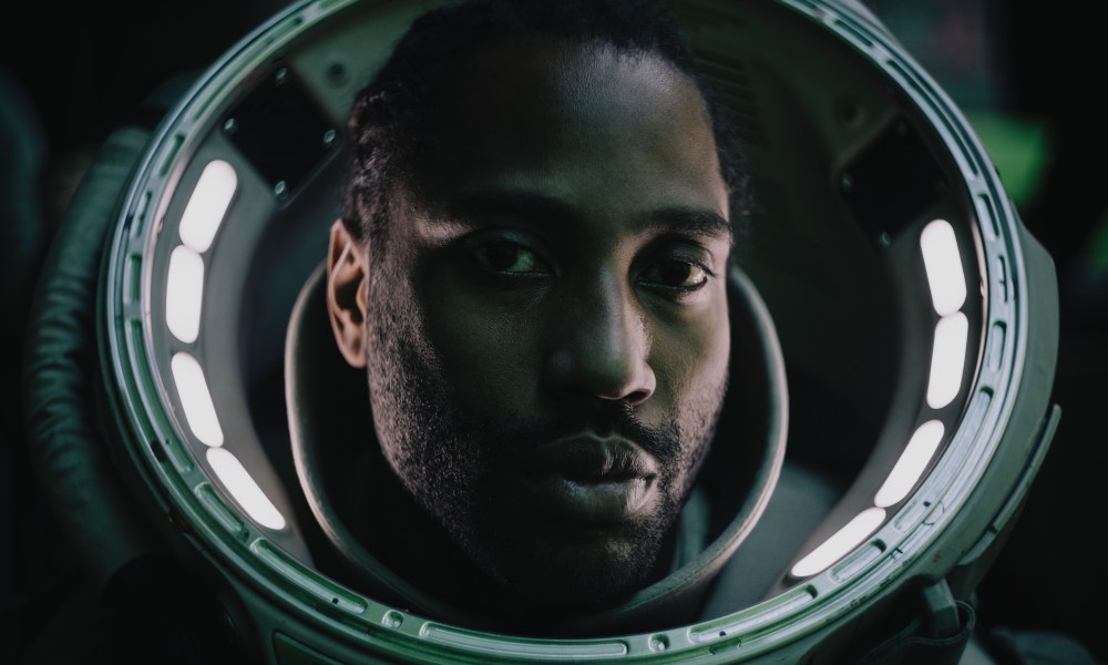 John David Washington wears a spacesuit in The Creator.