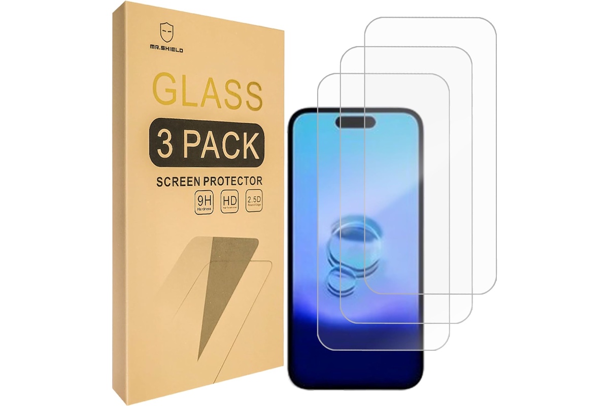 2 Pack] Screen Protector for iPhone 15 Pro iPhone 14 Pro 6.1 Inch [Auto  Dust-Elimination] Easy Installation Kit with Strengthened Edge, Full  Coverage 9H Tempered Glass HD Clear Screen Protector 