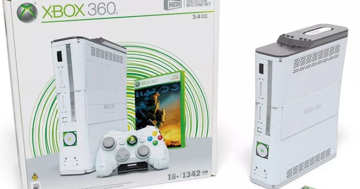 MEGA Showcase Microsoft Xbox 360 Collector Building Set - 1342pcs