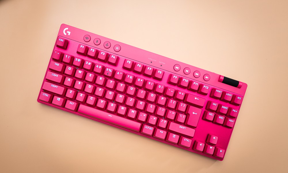 Logitech Pro X TKL gaming keyboard.