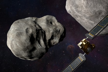 Asteroid impacted by spacecraft is reshaped like an M&M ‘with a bite taken out’