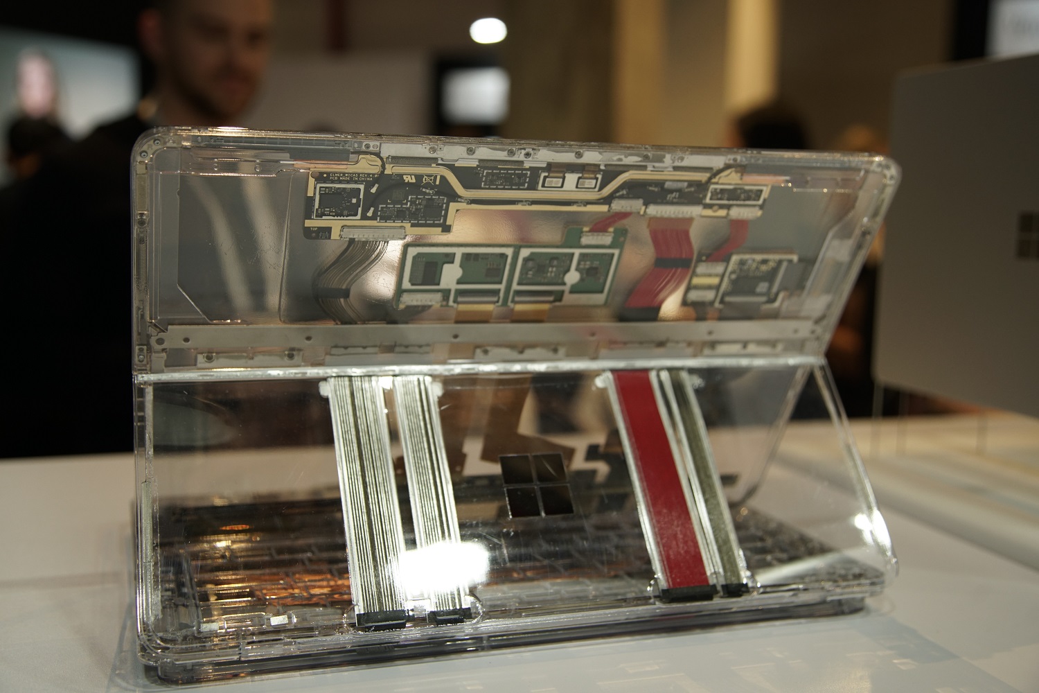 A transparent shell on the Surface Laptop Studio 2.