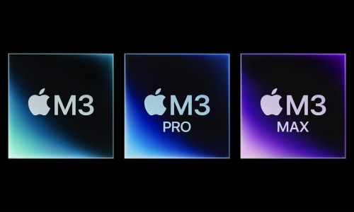 Logos for Apple's M3 chips.