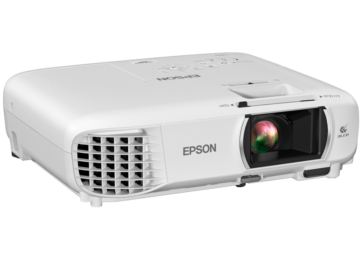 Le projecteur Epson Home Cinema 1080 sur fond blanc.