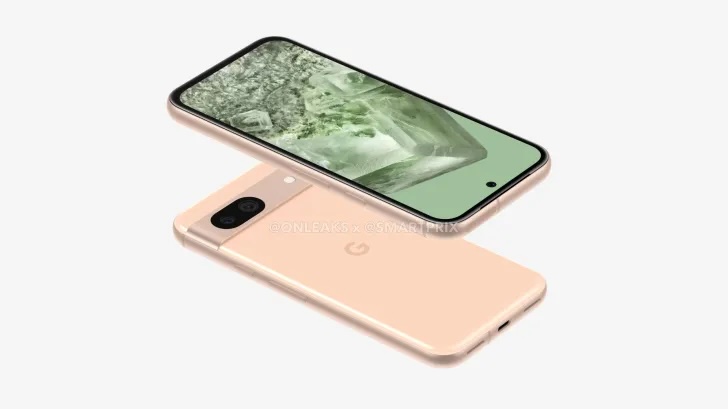 Possibili render che mostrano Google Pixel 8a.