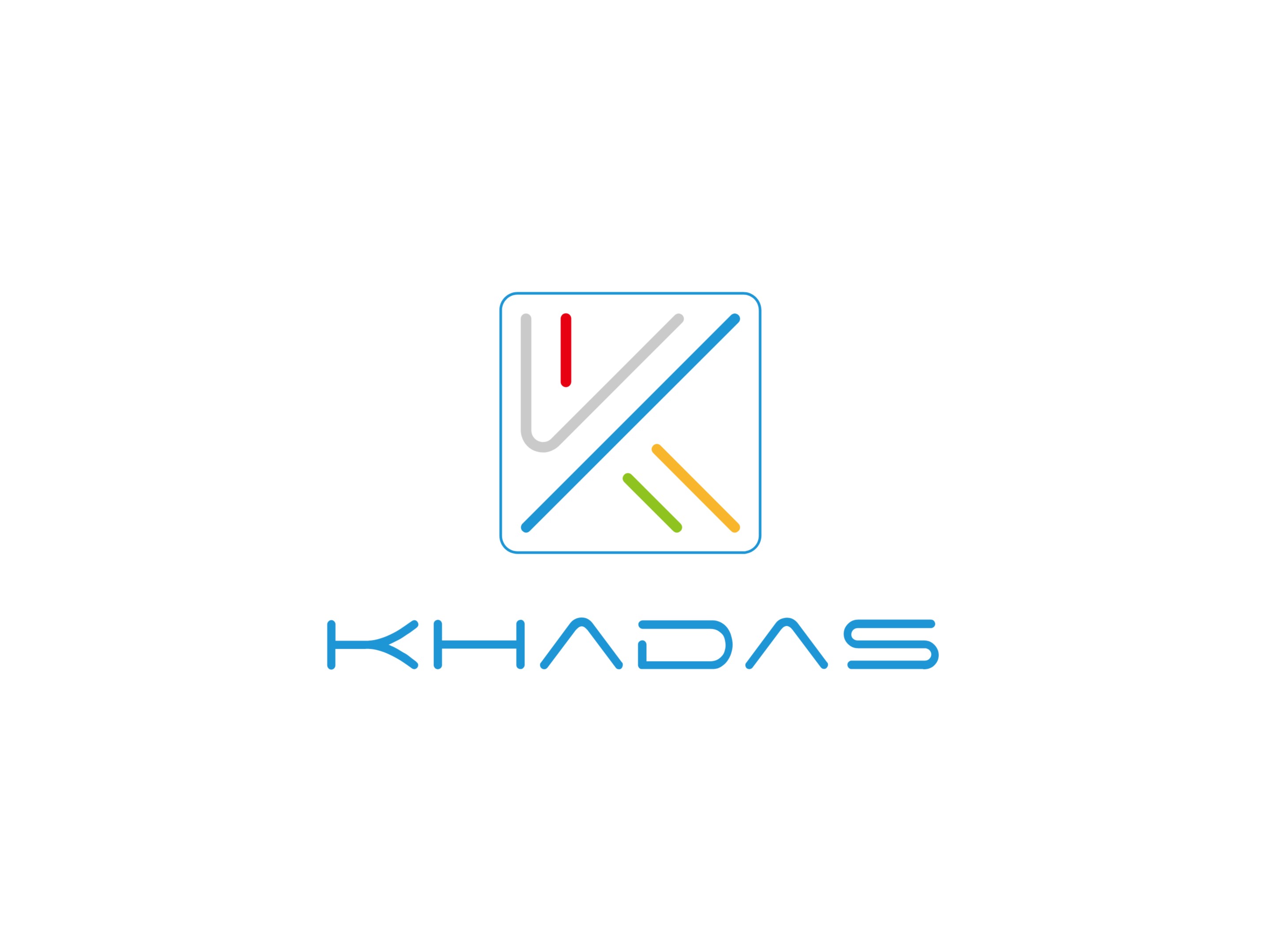 Logo Khadas sur fond blanc.