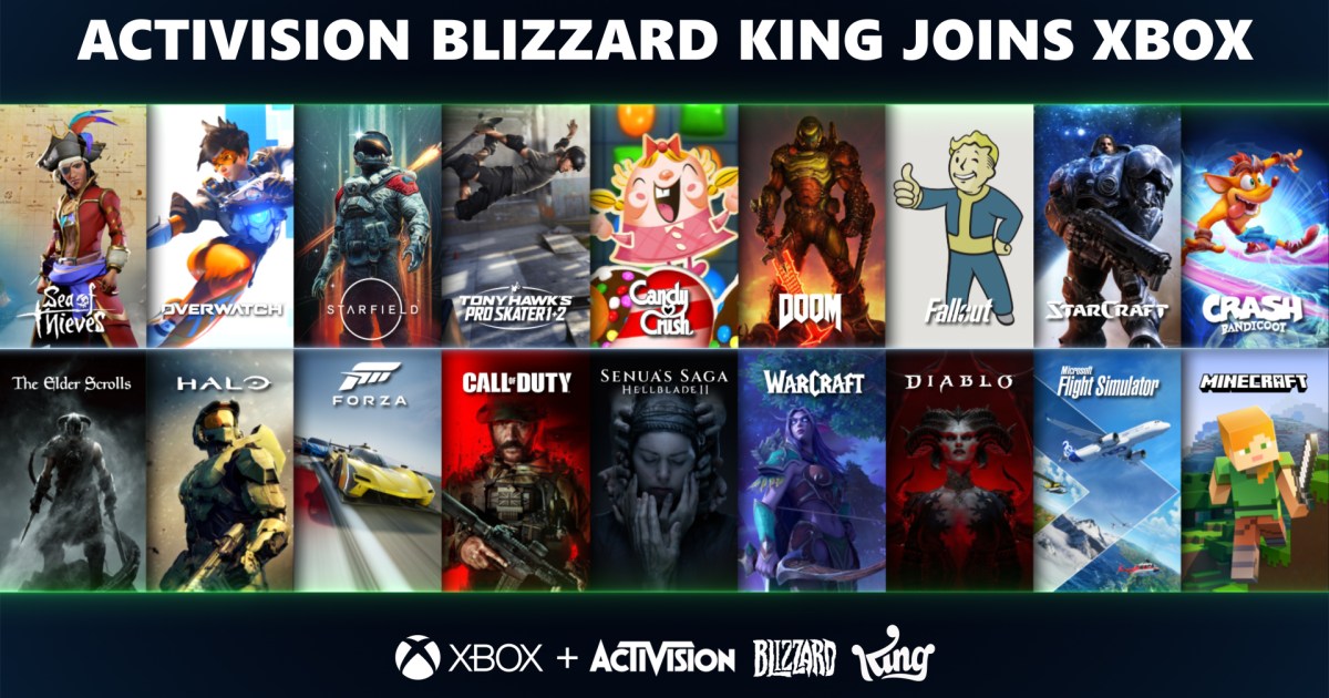 How many more employees does Activision Blizzard have than Xbox Game Studios?  •