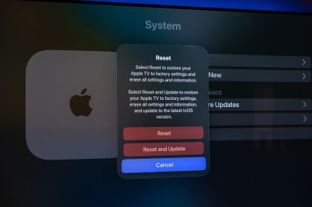 How to reset an Apple TV to its factory settings