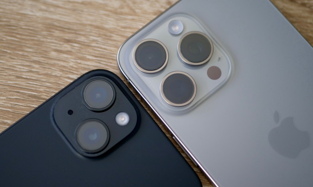 The Apple iPhone 15 Plus and Apple iPhone 15 Pro Max's camera modules.