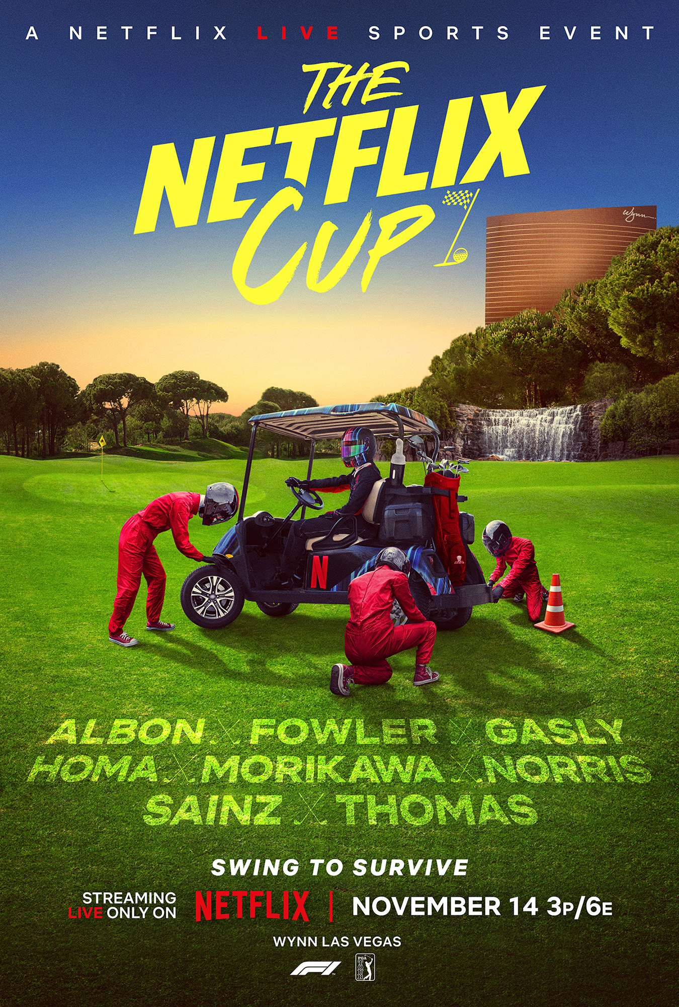 Las Vegas' Netflix Cup combines F1 with golf: Who's playing and how it  works - The Athletic