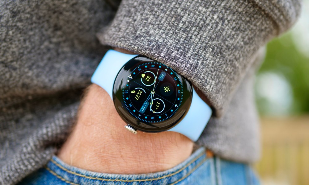 A person wearing the Google Pixel Watch 2.