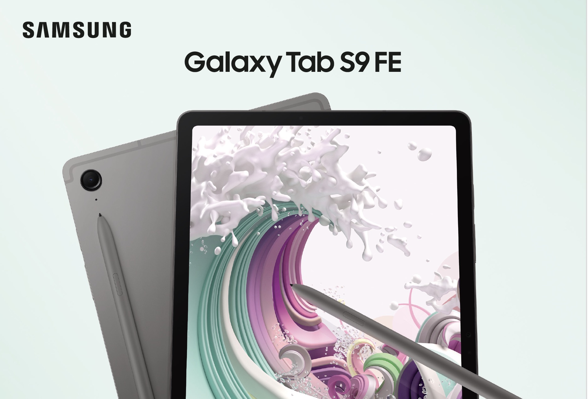 Anuncio que muestra el Galaxy Tab S9 FE.