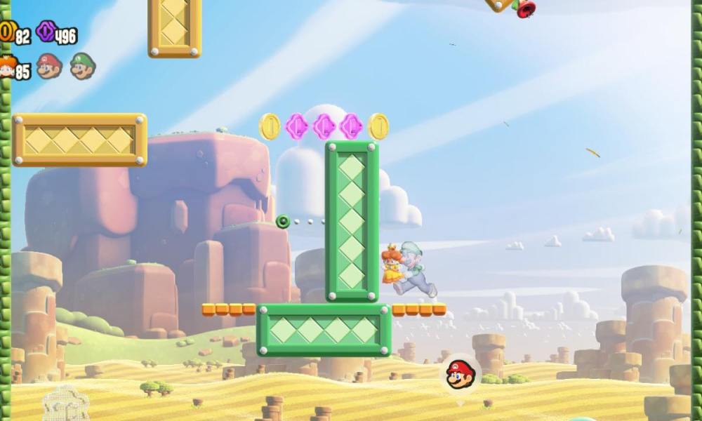 Daisy wall jumps in Super Mario Bros. Wonder.