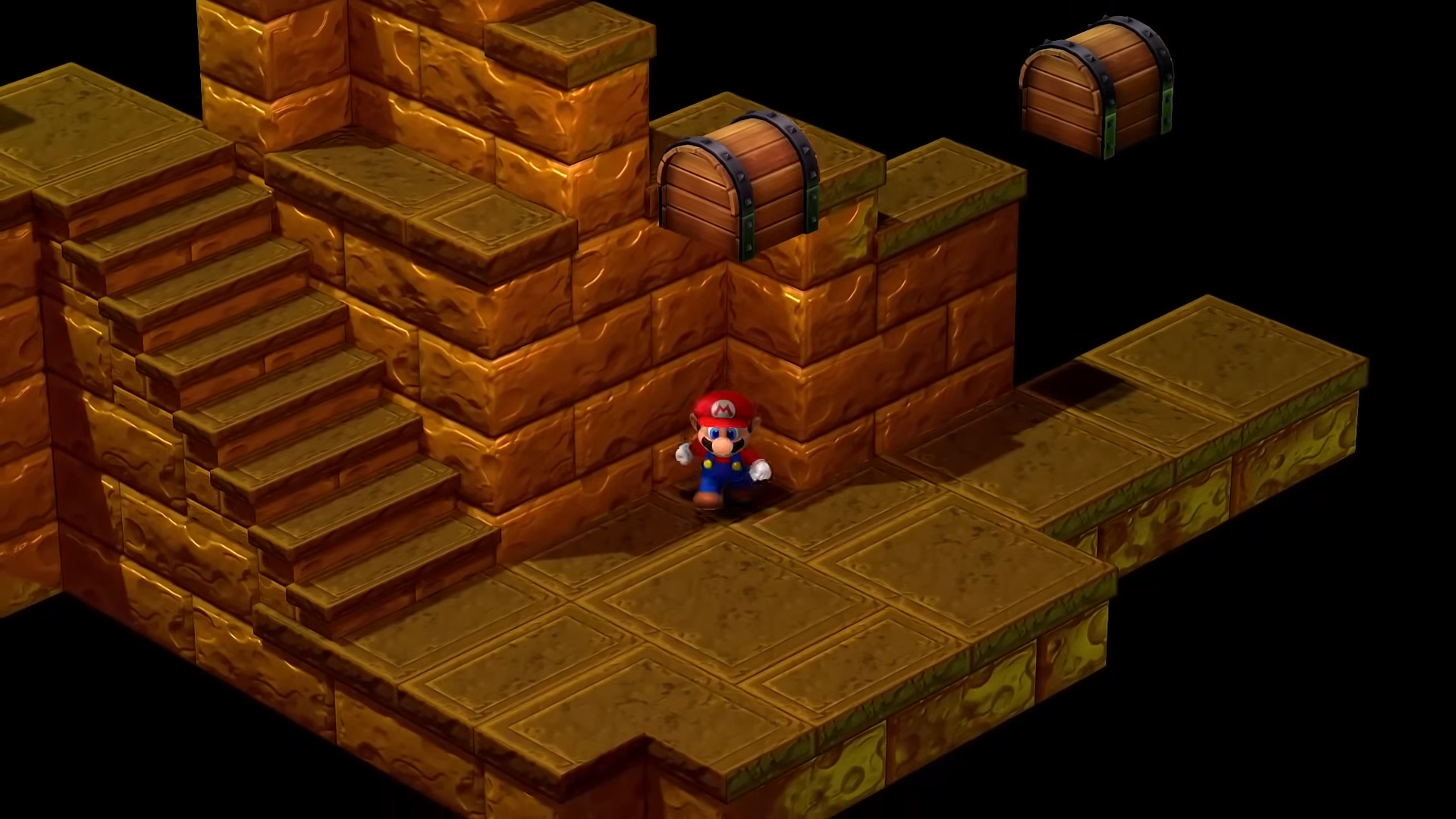 Mario em um templo.