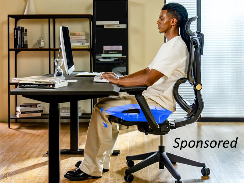 Chaise de bureau ergonomique FlexiSpot C7 au bureau sponsorisée