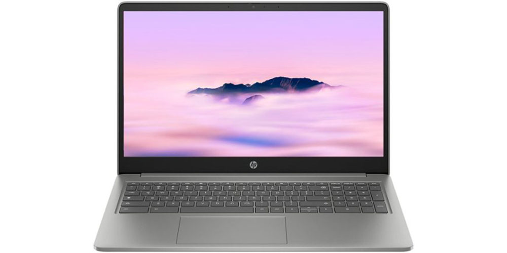 The HP 15.6-inch Chromebook Plus on a white background.