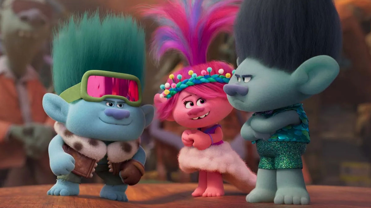 The cast of Trolls Band Together.