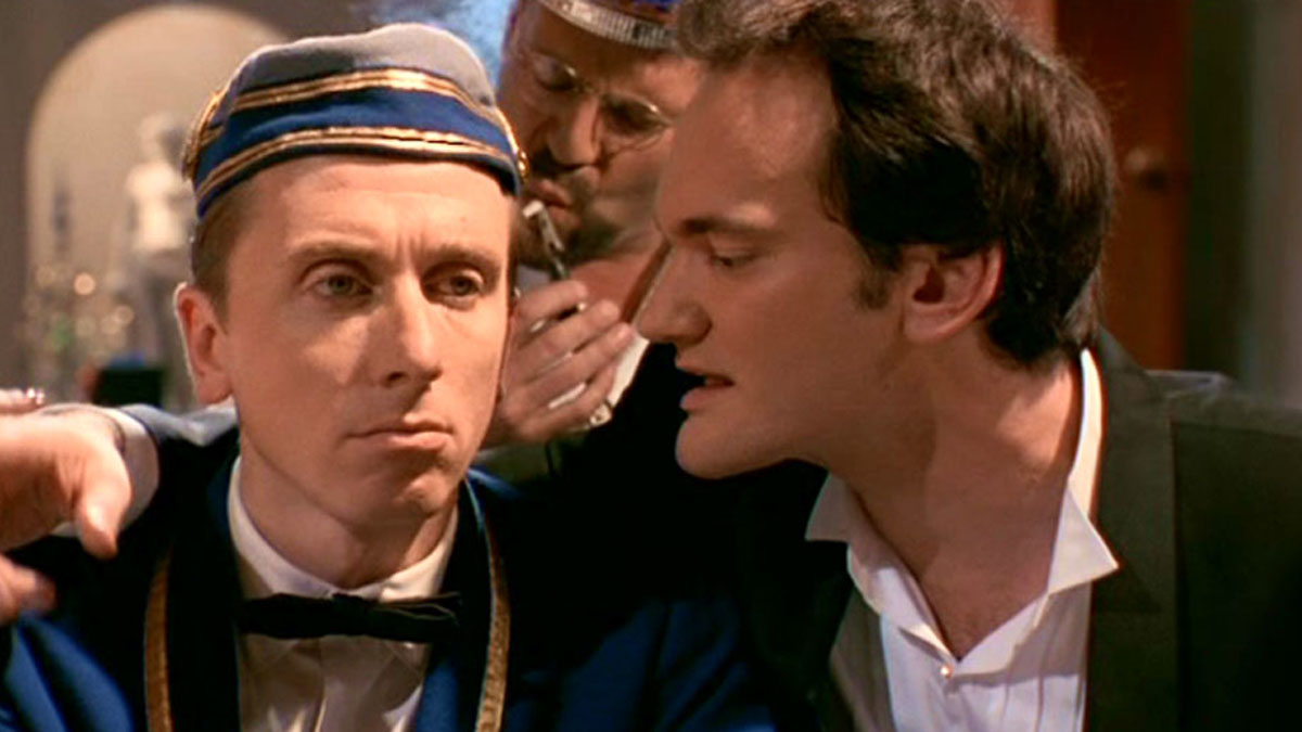 Tim Roth and Quentin Tarantino in Four Rooms.