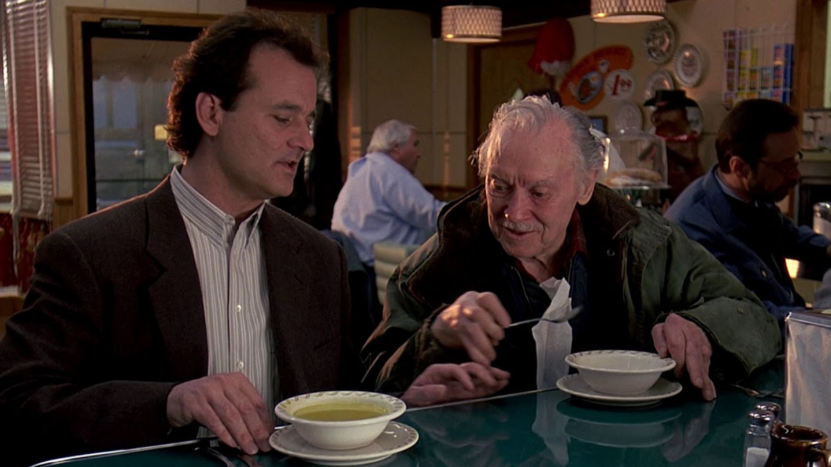 Bill Murray and Les Podewell in Groundhog Day.