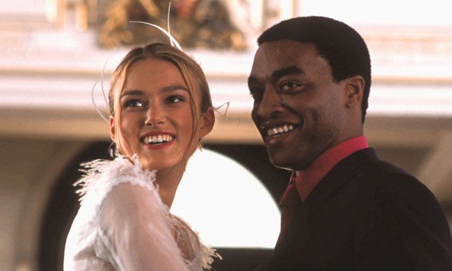 Keira Knightley and Chiwetel Ejiofor in Love Actually.