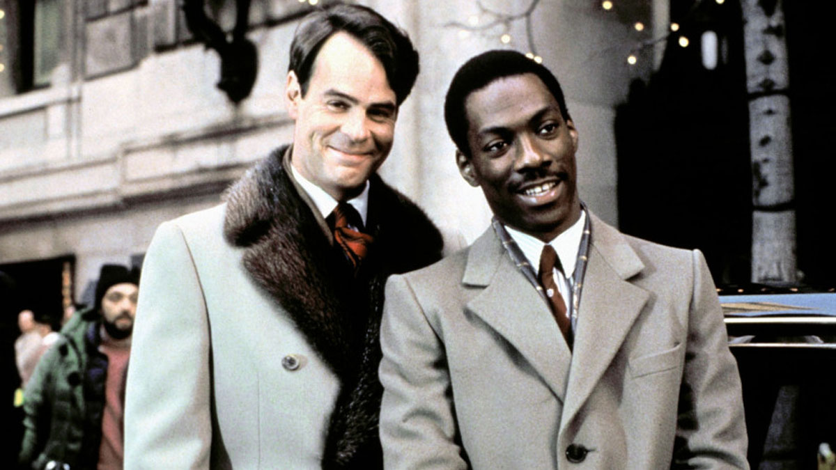 Dan Aykroyd et Eddie Murphy dans Trading Places.