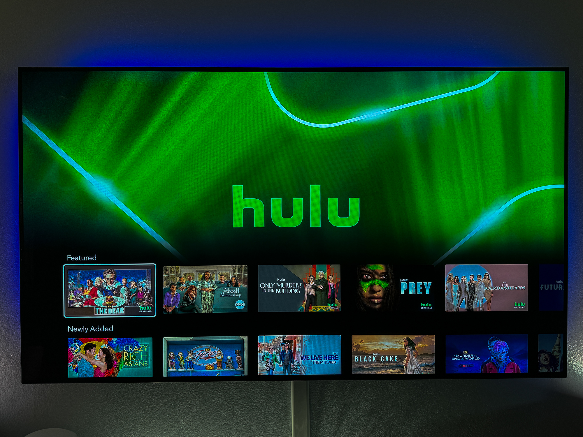 La sezione Hulu all'interno di Disney+.