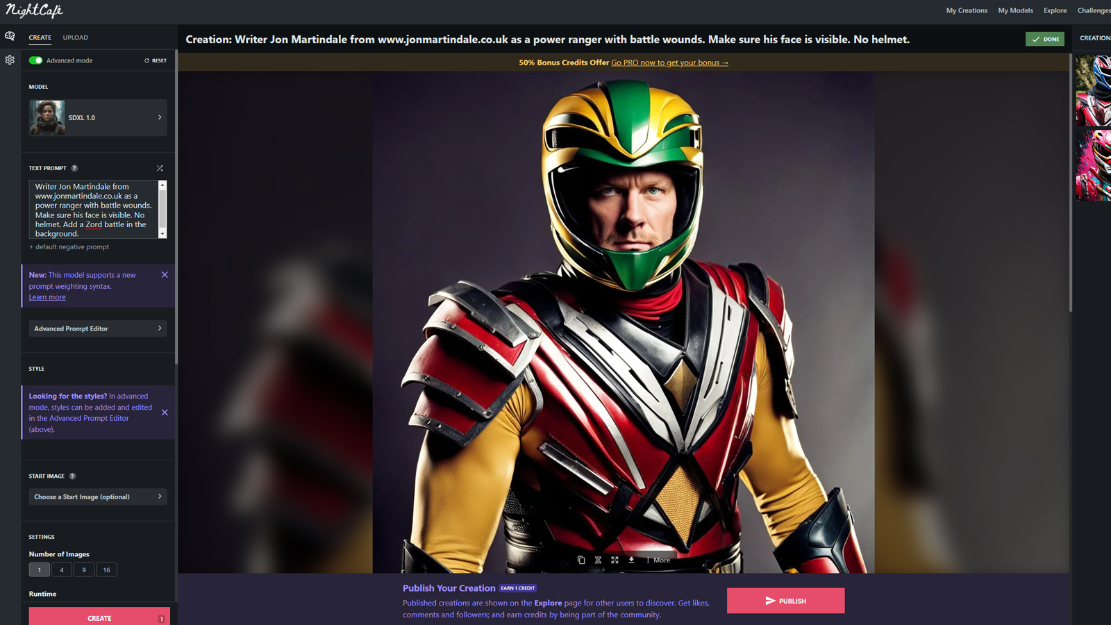 Utiliser un café de nuit pour fabriquer un Jon Martindale Power Ranger.