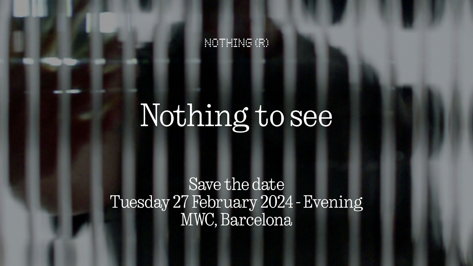 Convite de imprensa para o evento MWC 2024 da Nothing.