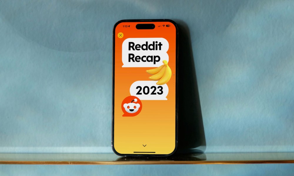 Reddit Recap 2023 on an iPhone.