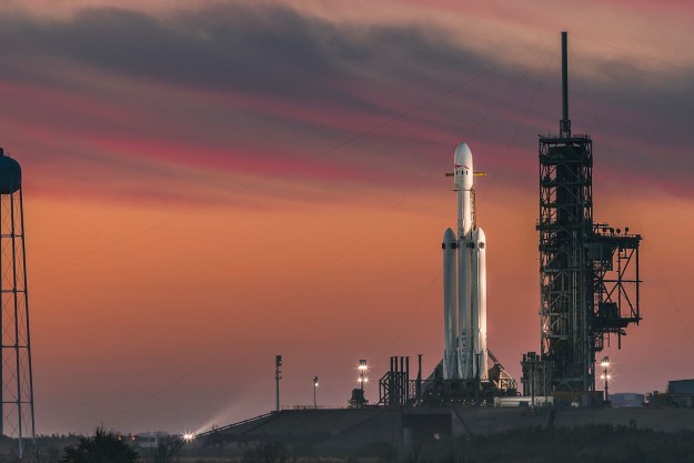 SpaceX's Falcon Heavy rocket at the Kennedy Space Center in Florida.