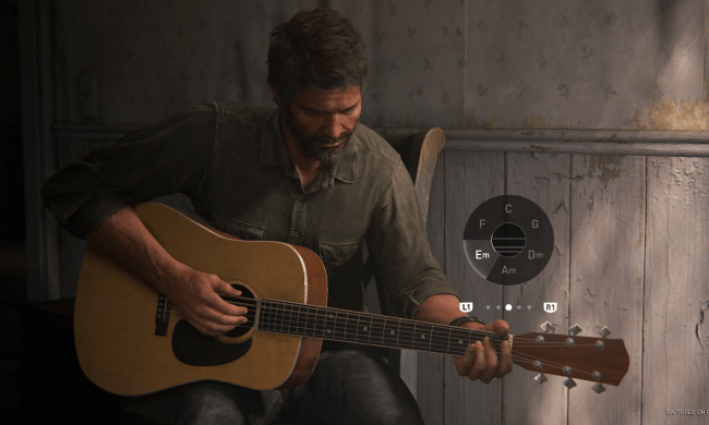 Joel play guitar in The Last of Us Part 2 Remastered.