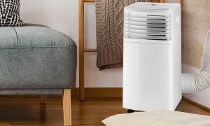 The Arctic Wind portable air conditioner in a living room.