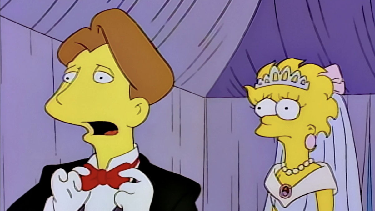 Lisa's wedding does not go off as planned in The Simpsons.