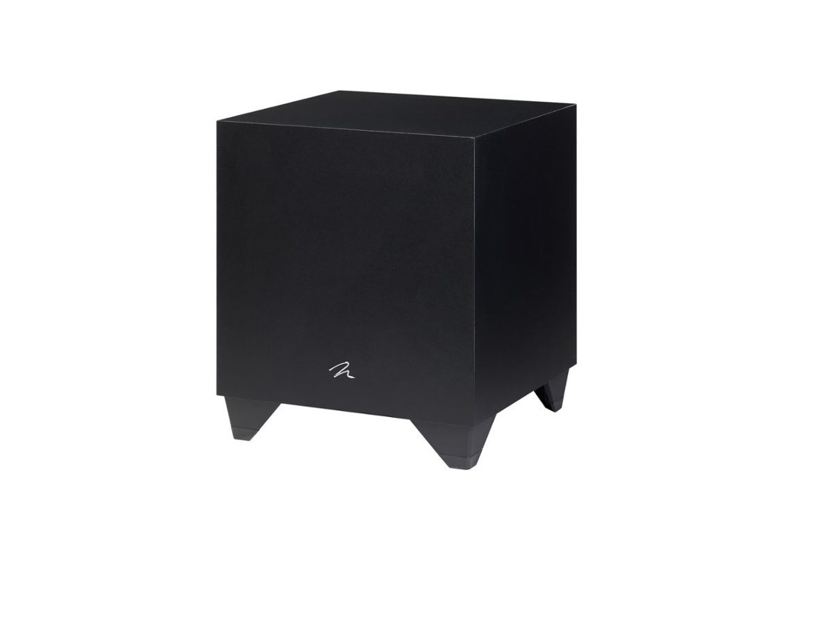 Avant du MartinLogan - Dynamo 400 8" 150 W, caisson de basses compact et alimenté - Noir satiné