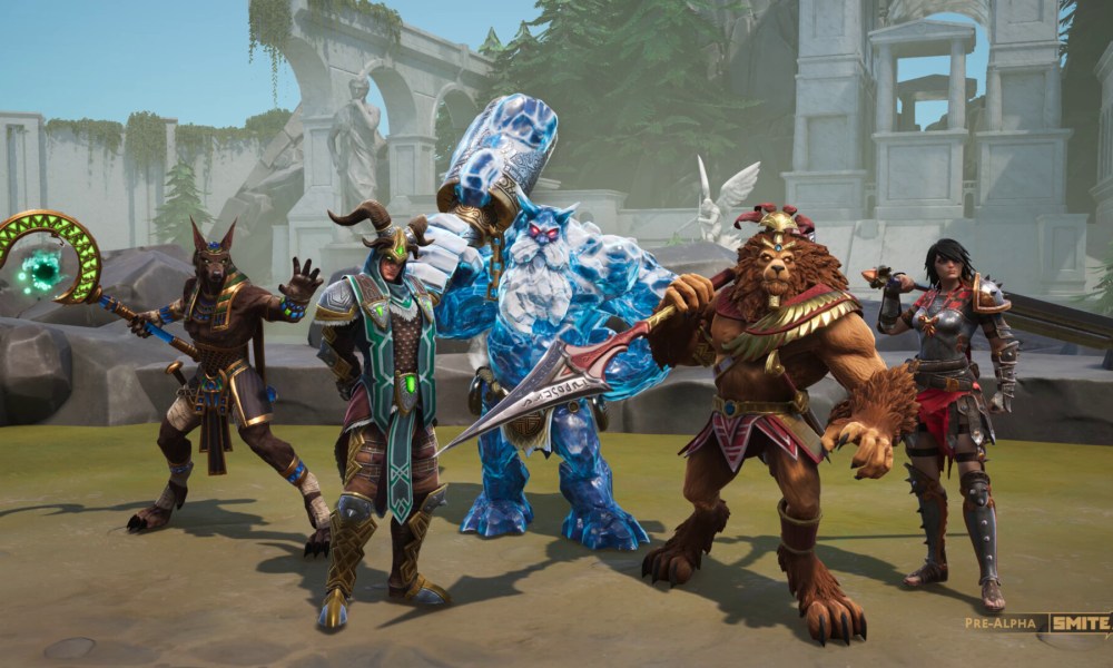 A lineup of gods in Smite 2.