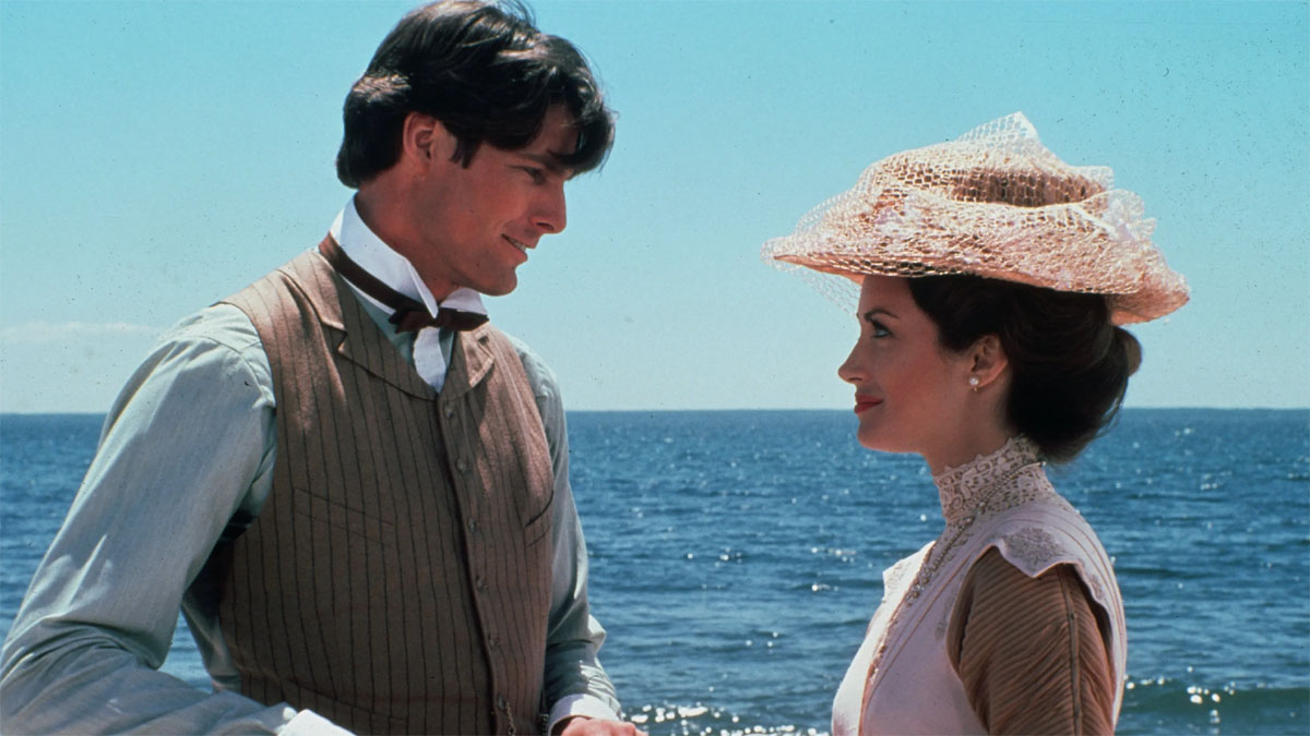 Christopher Reeve et Jane Seymour dans Quelque part dans le temps.