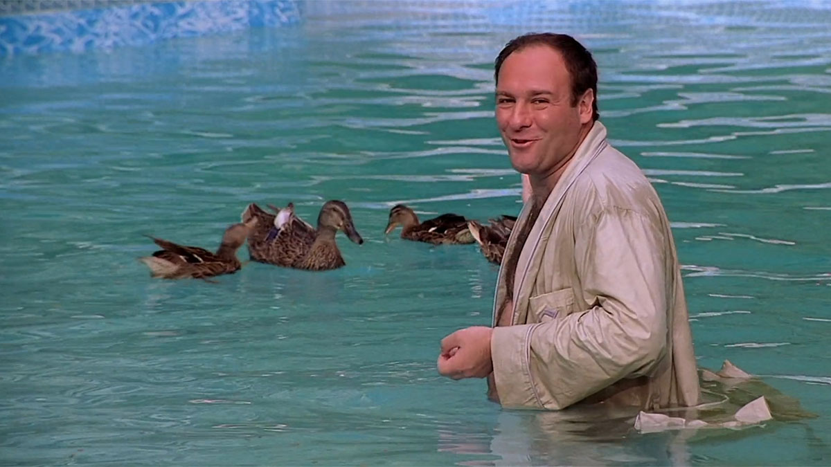 James Gandolfini in the first episode of The Sopranos.