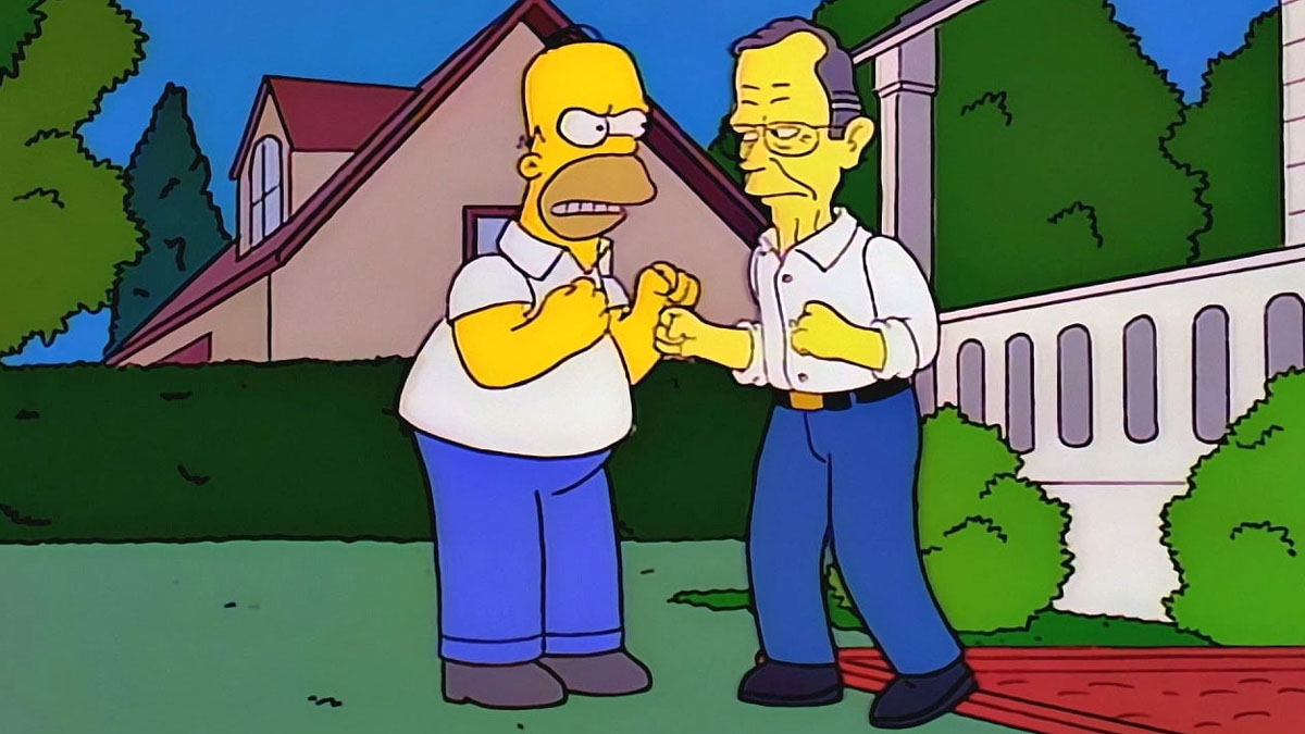 Homer Simpson vs. George Bush.