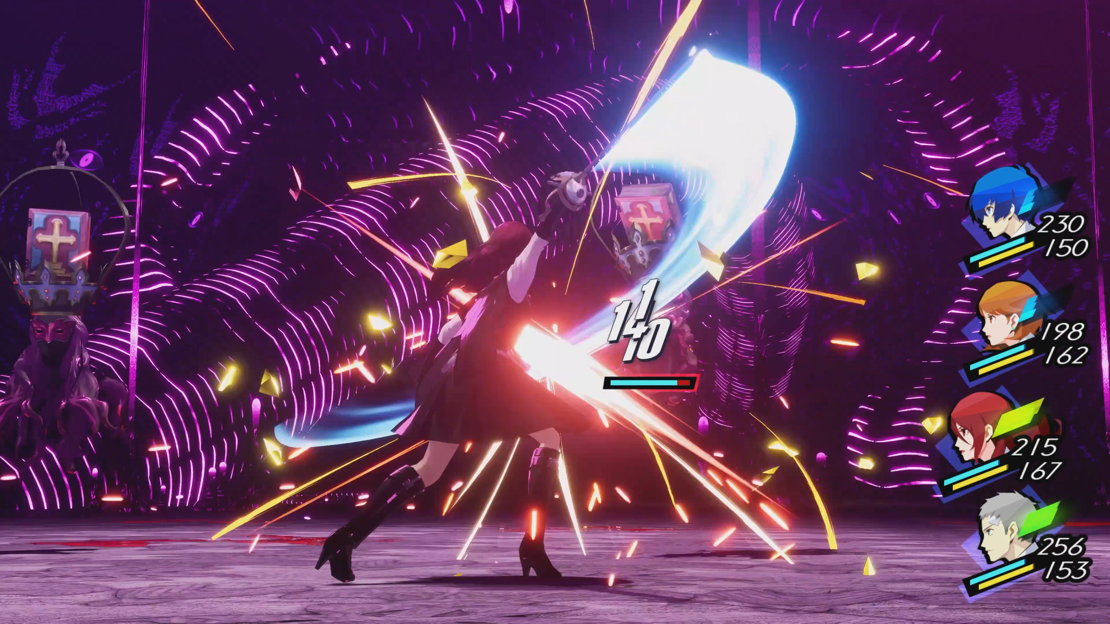 Un personaje blande una espada en Persona 3 Reload