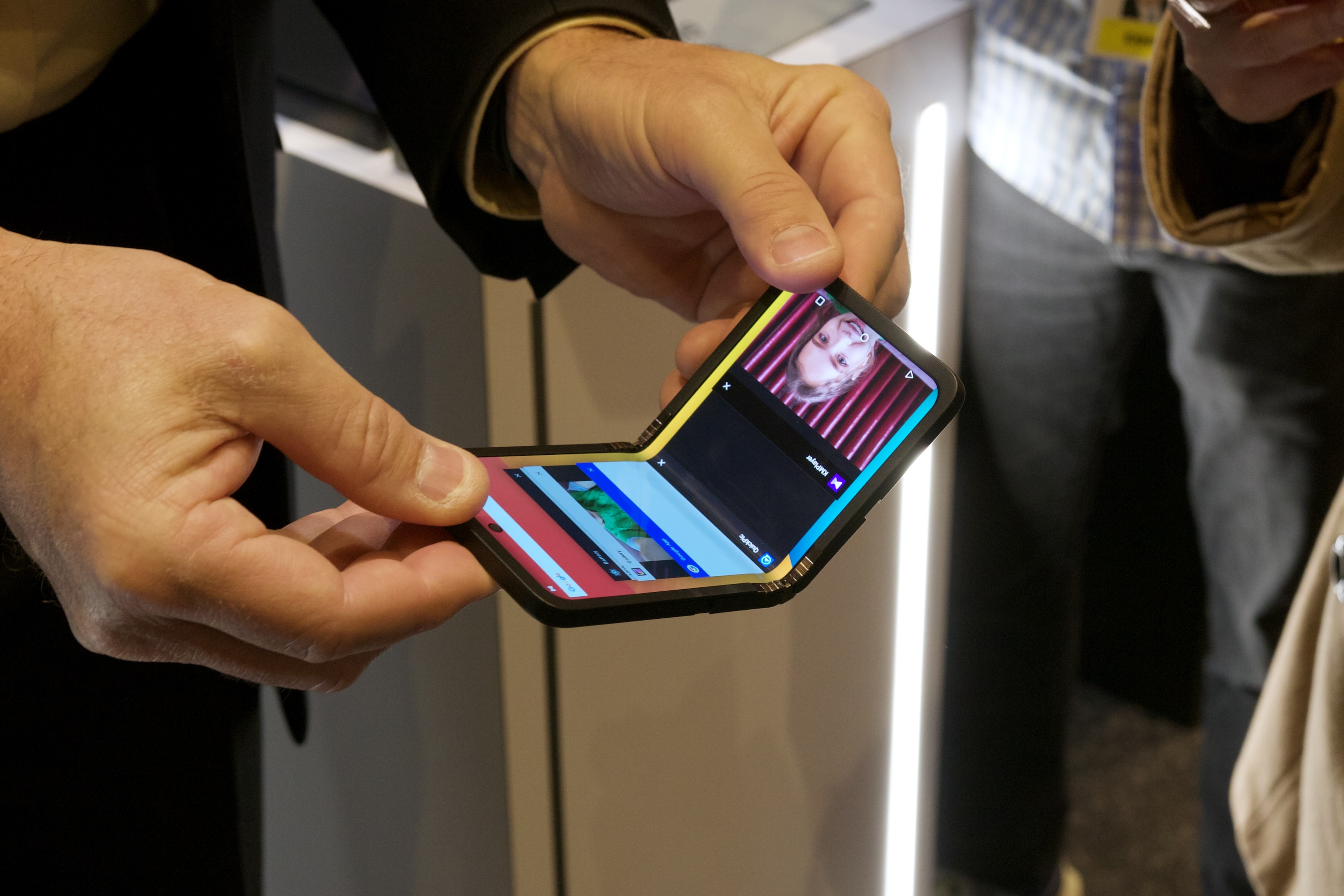 Samsung's "In&Out" folding phone concept at CES 2024.