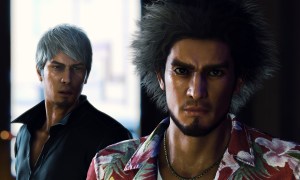 Kiryu and Kasuga stand side by side in Like a Dragon: Infinite Wealth.