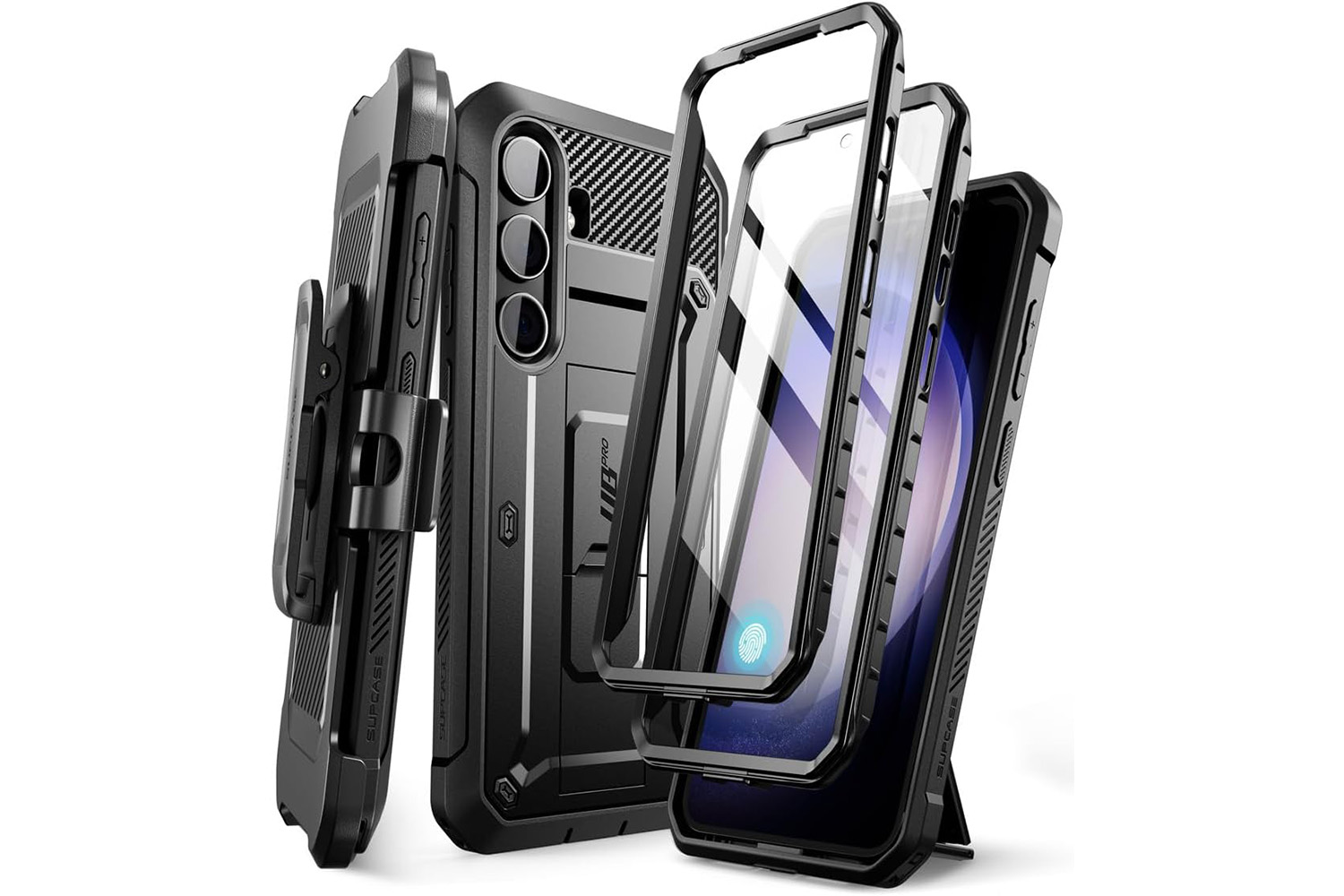 Samsung Galaxy S24 Ultra Armor Kickstand Case with Built-In Screen Protector