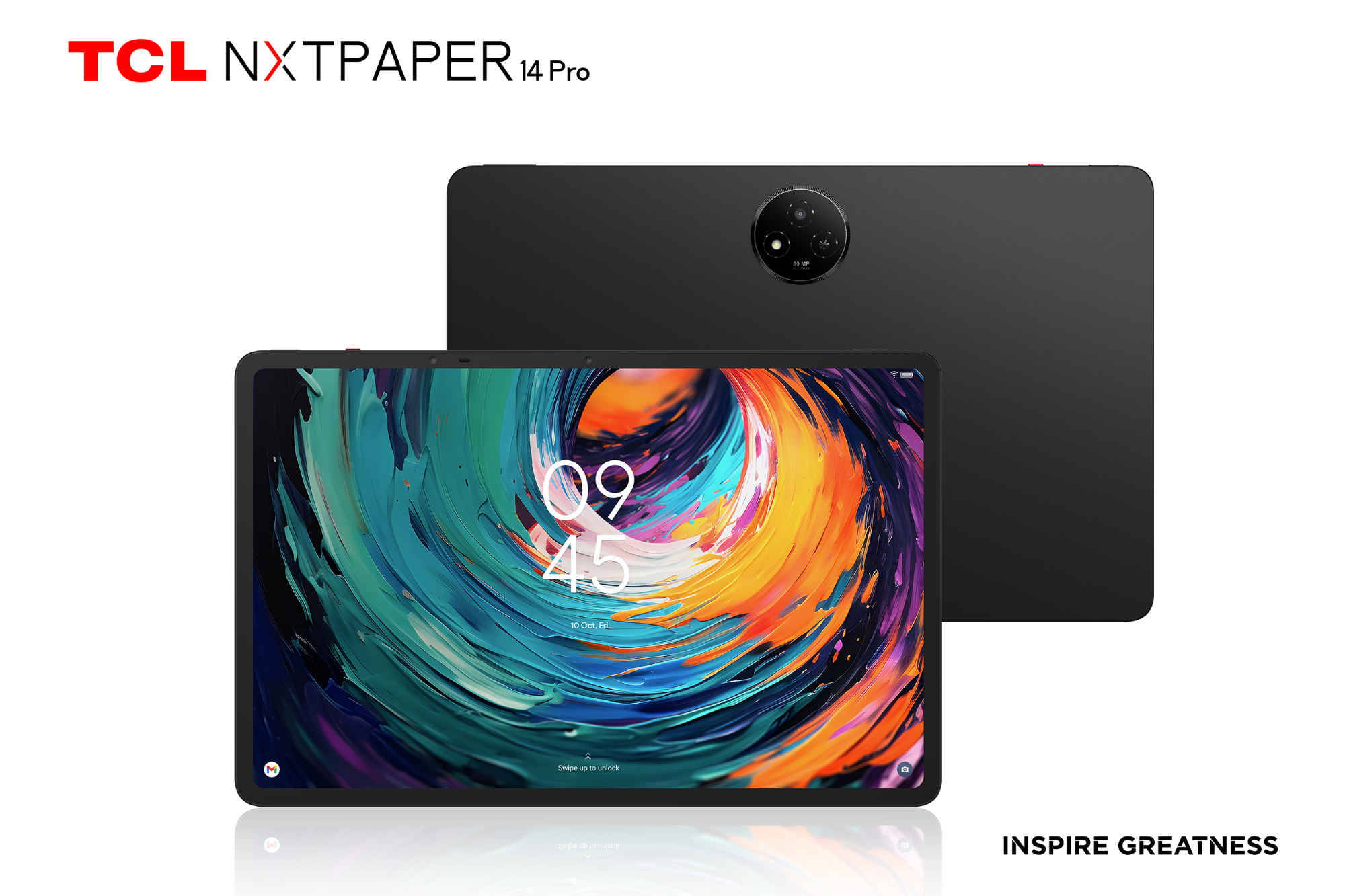 A render of the TCL NXTPAPER 14 Pro Android tablet.