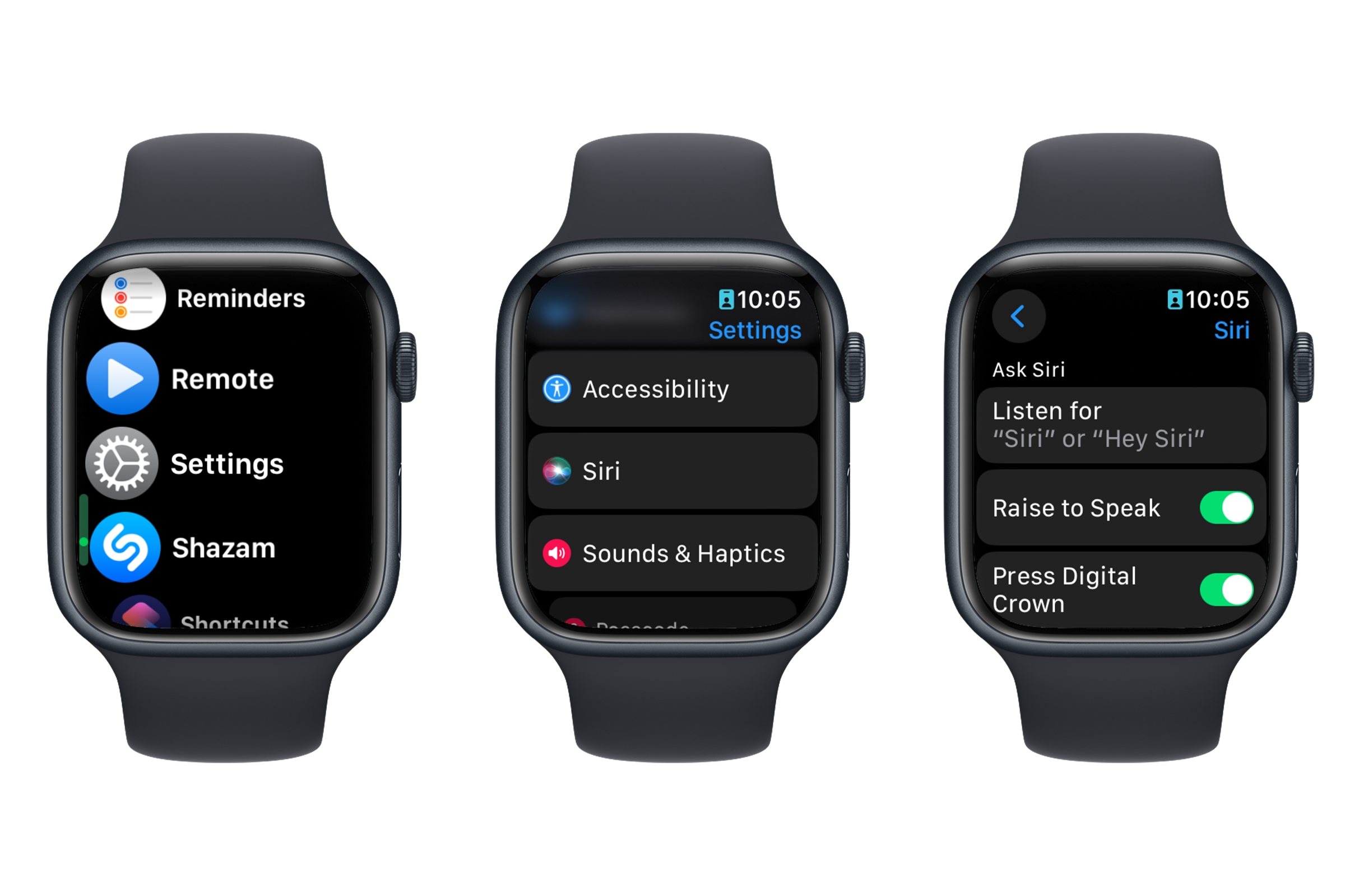 How to deactivate outlet siri on apple watch