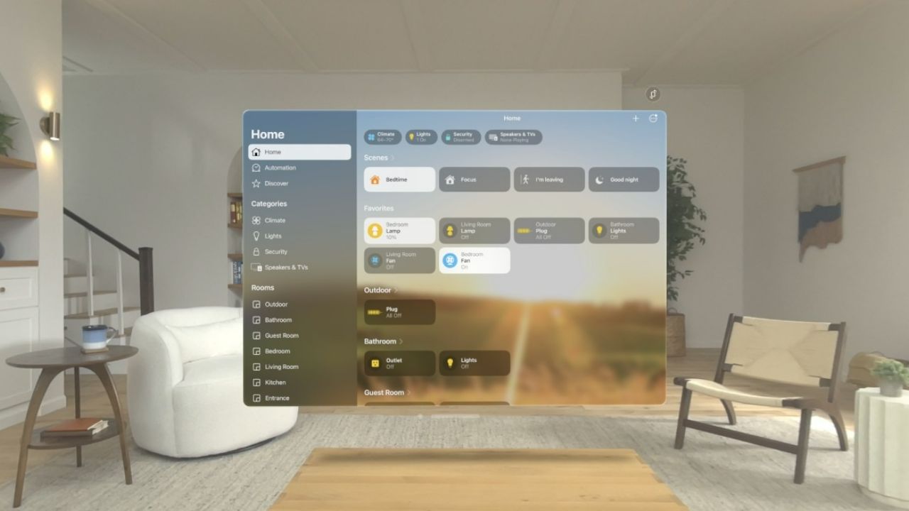 Apple Home a ouvert ses portes avec le casque Vision Pro.